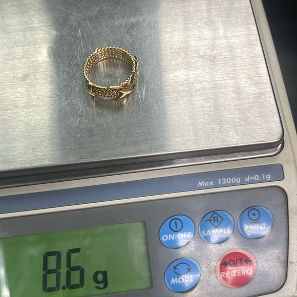 Tiffany & Co. 18K Yellow Gold Schlumberger X Rope Ring - Picture 4 of 9